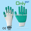 Heavy duty protective heat resistant green pvc coated cotton gloves